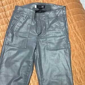 Kut from the Kloth Gray Coated Straight Leg Pants